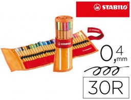 30 rotuladores Stabilo Point 88 tinta colores surtidos